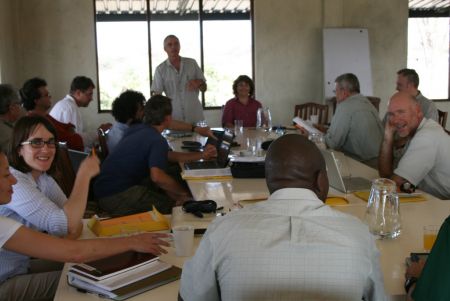 Workshop participants gathered at TBI's Turkwel facility, on the west side of Lake Turkana. Workshop participants gathered at TBI's Turkwel facility, on the west side of Lake Turkana.