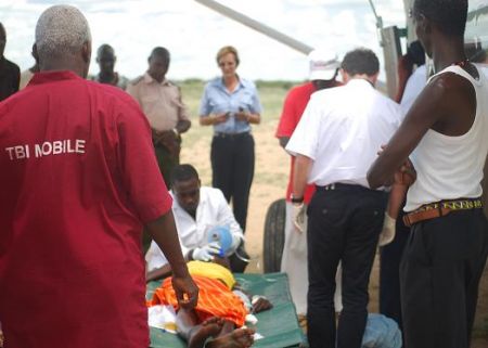 TBI Mobile Driver observing patients that are to be evacuated TBI Mobile Driver observing patients that are to be evacuated