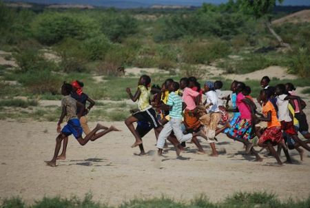 Short-distance sprint for girls’ competition