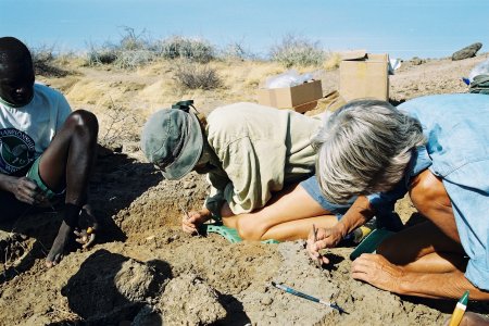 At work at an excavation site.